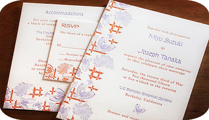 свадебные приглашения в японском стиле