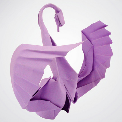 лебедь оригами