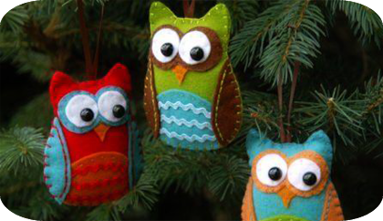 игрушки совы на елку
