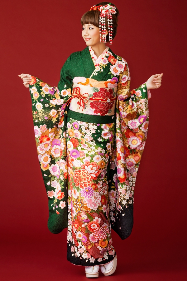 зеленое кимоно