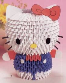 оригами кот