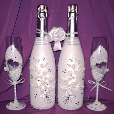 роспись бокалов и шампанского