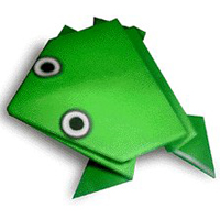 оригами лягушка