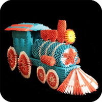 оригами поезд